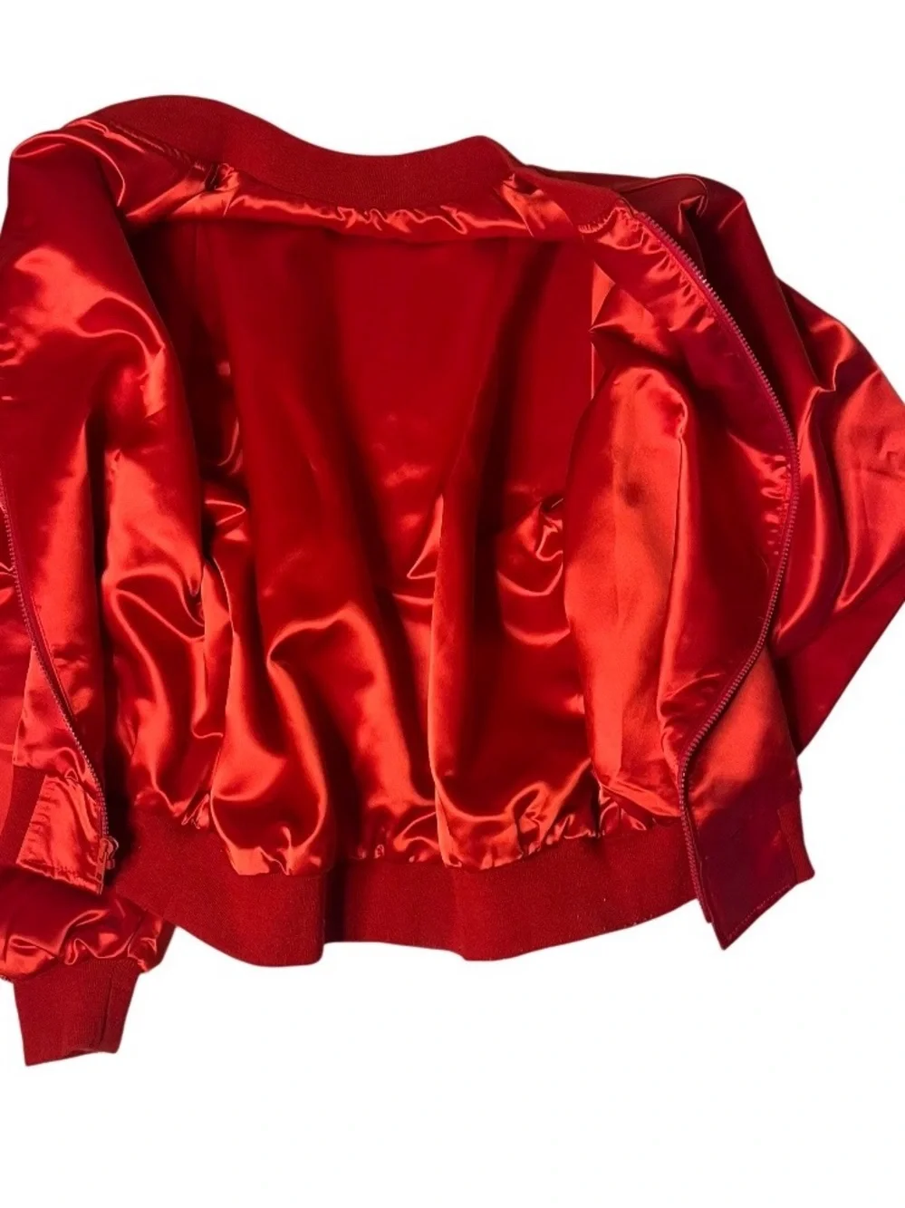 MIRAGE Las Vegas Vintage Number Jacket Red Satin 90’s Size XXL Embroidered